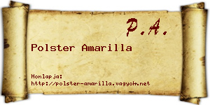 Polster Amarilla névjegykártya